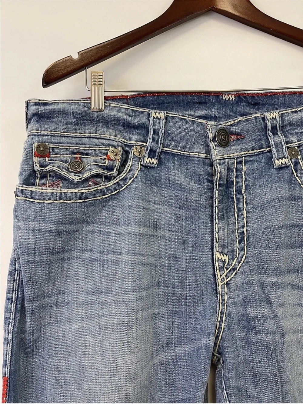 True Religion Medium Blue Straight-Leg Jeans